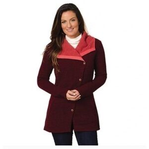 Prana Milana wool jacket red berry
